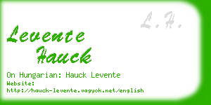 levente hauck business card